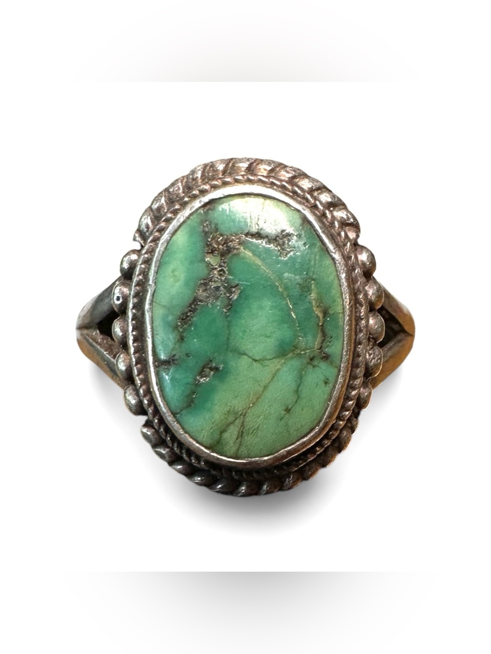 Vintage Variscite Sterling Silver Ring